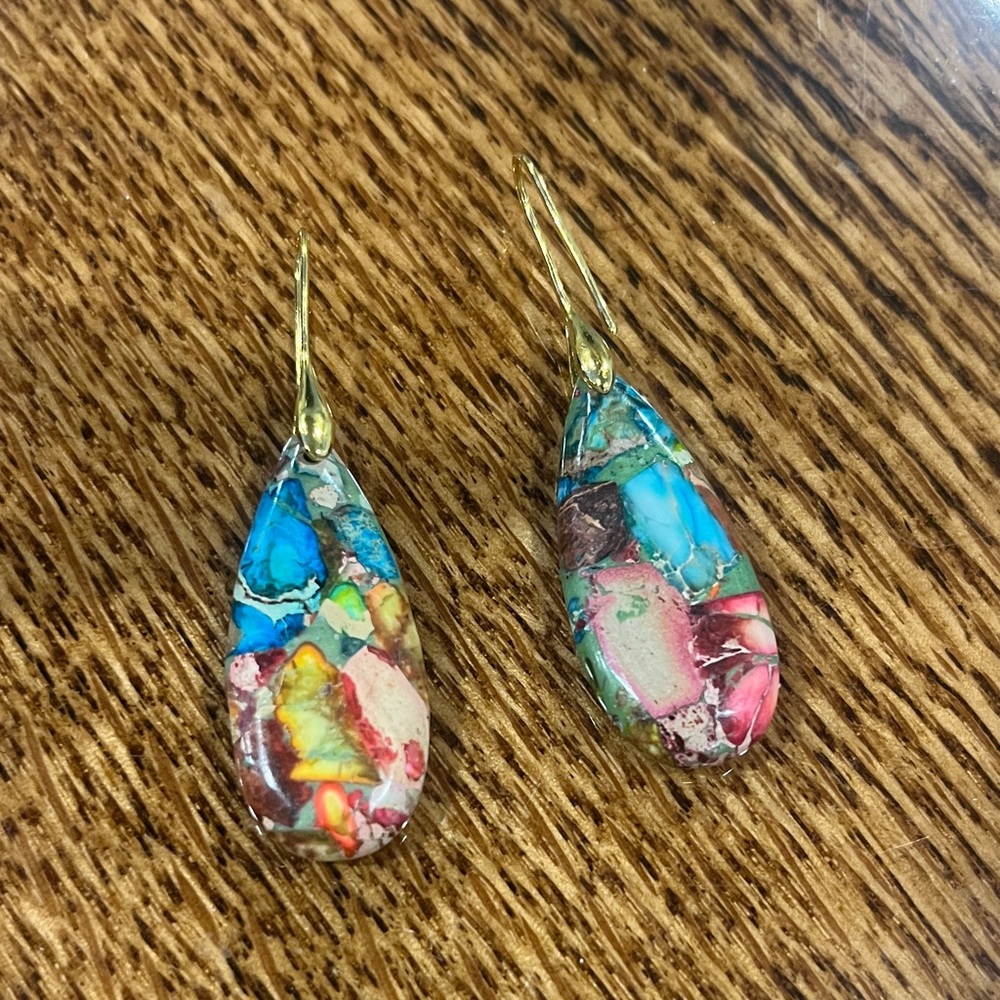 Elegant Teardrop Hoop Earrings Gold